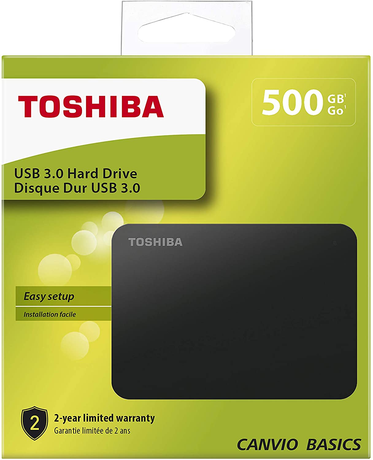  Disque dur externe 500 Go USB 3.0 - Noir